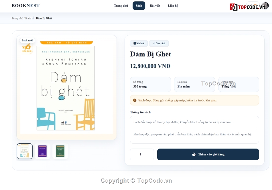 mới nhất,đồ án bán sách,Web bán hàng sách